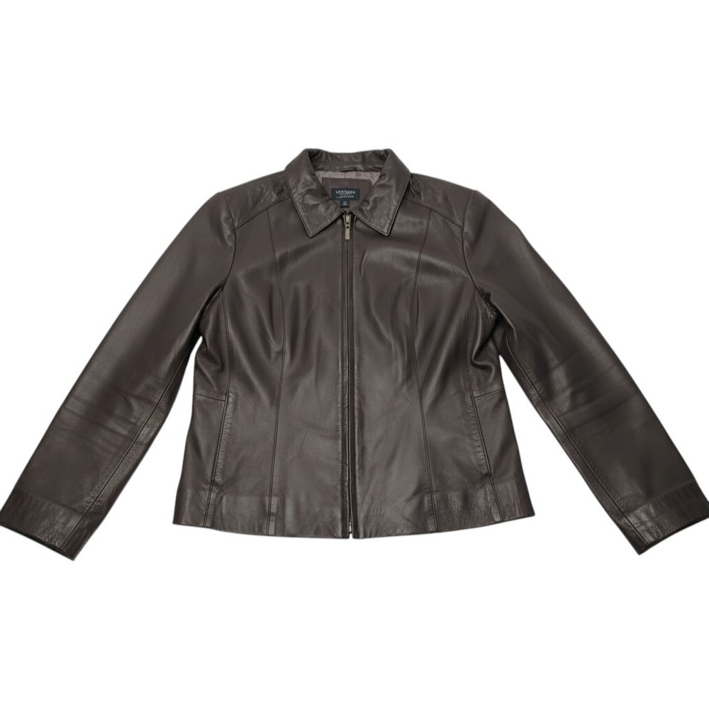 Sonoma Vintage 90s Brown Lambskin Leather Womens L Grunge Chocolate Indie Sleaze